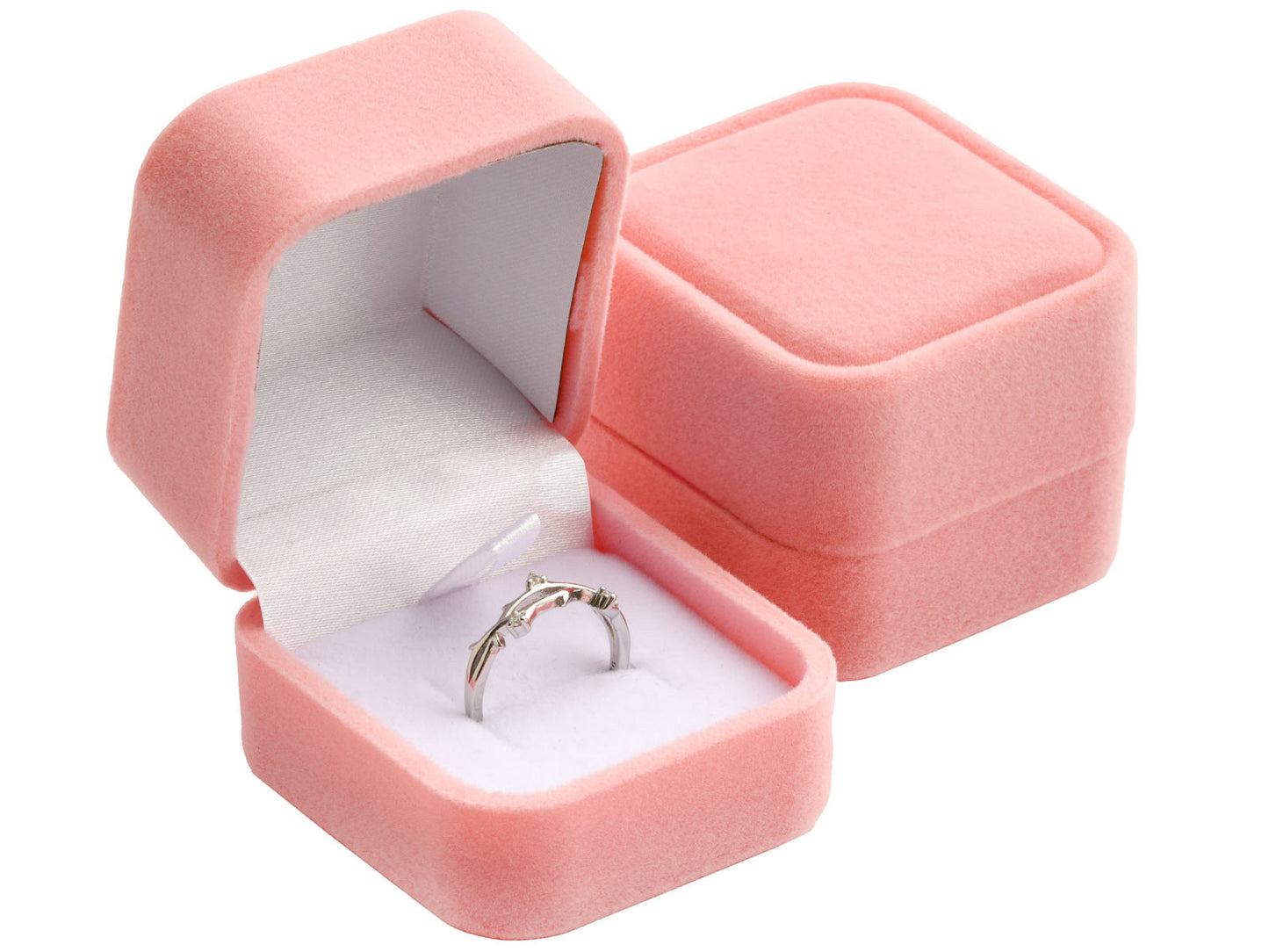 Aksominės 4 spalvų dėžutės žiedui ar auskarams