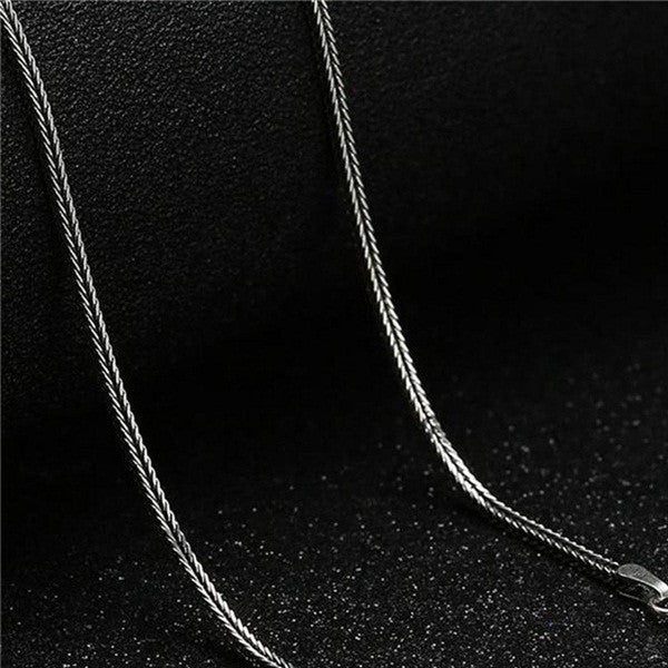 Darkened Sterling Silver 1.4 mm Foxtail Chain