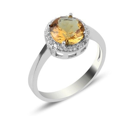 Sterling Silver Rhodium Plated Zultanite Ring