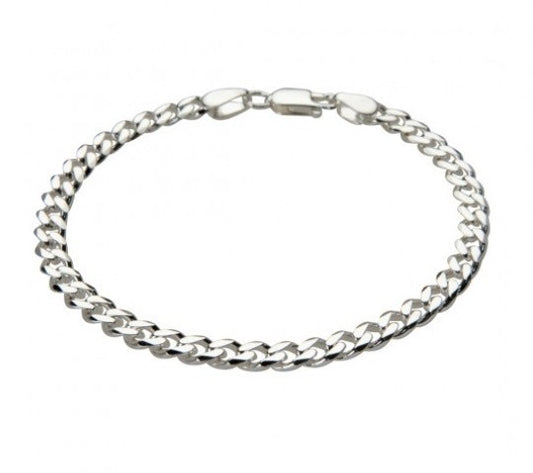 Sterling Silver 5.4 mm Curb Chain Bracelet