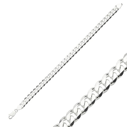 Sterling Silver 5.4 mm Curb Chain Bracelet