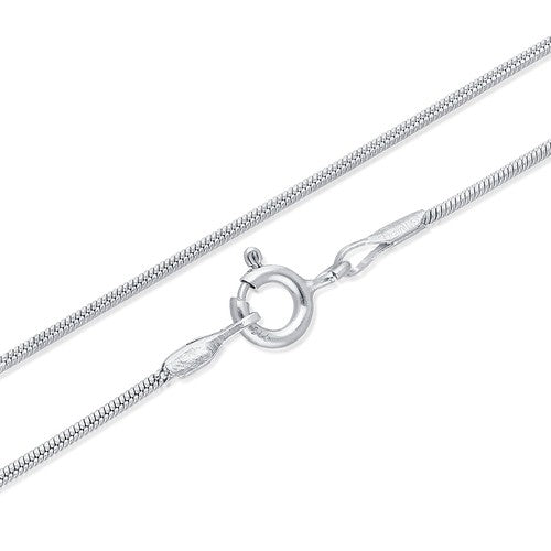 Sterling Silver 0.7 mm Diamond Cut Snake Chain