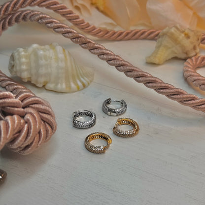 1,5cm sidabrinės rinkutės su 5 cirkonių eilėmis