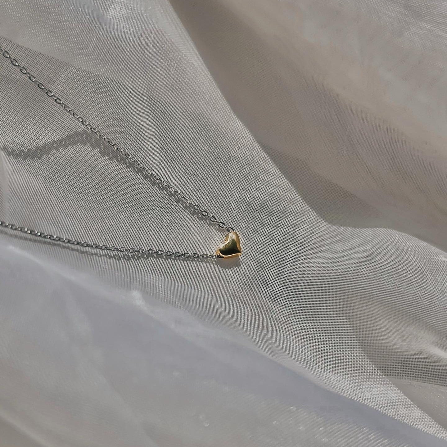 Sterling Silver Minimalist Heart Necklace