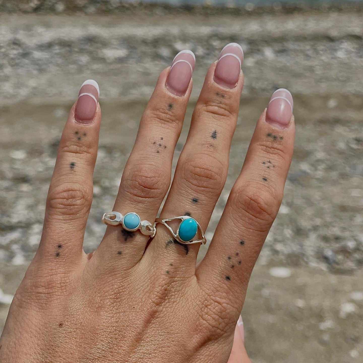 Sidabrinis žiedas su turkio akmeniu