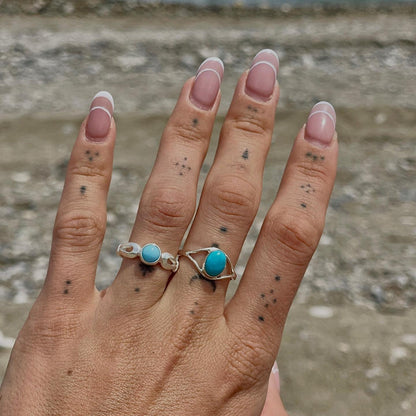 Sidabrinis žiedas su turkio akmeniu