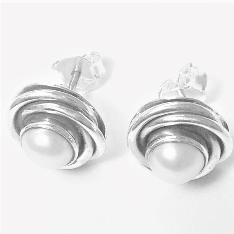 Sterling Silver Pearl Studs