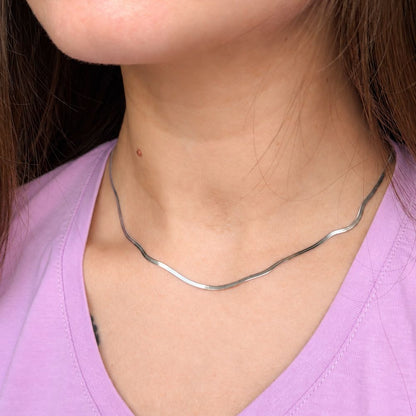 2mm pločio plieninė grandinėlė „Flat Chain“