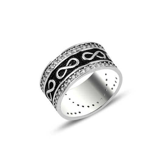 Silver 9 mm Infinity Band Ring