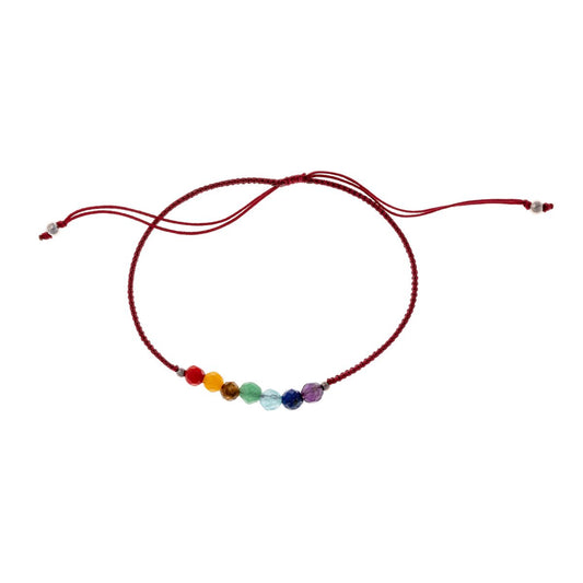 Various Colours Thread Bracelet with Stones