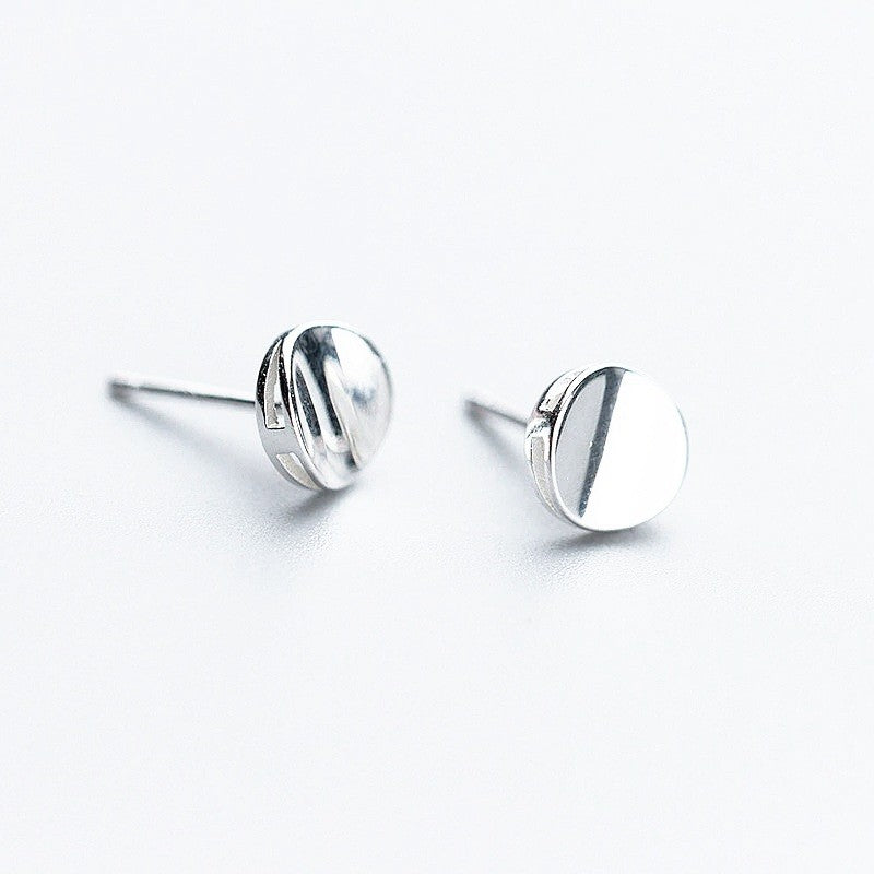 Sterling Silver Round Studs