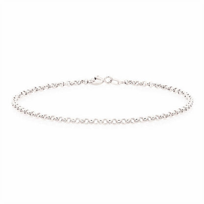 Sterling Silver Gold Plated Rolo Chain Bracelet
