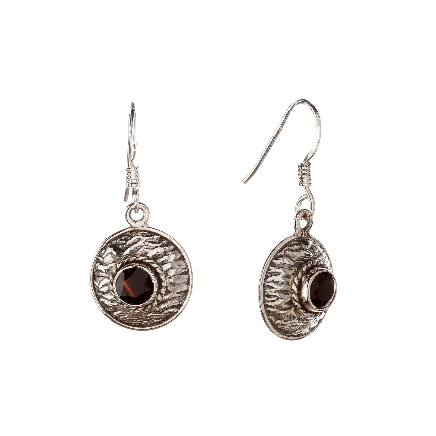 Sterling Silver Black Onyx Drop Earrings