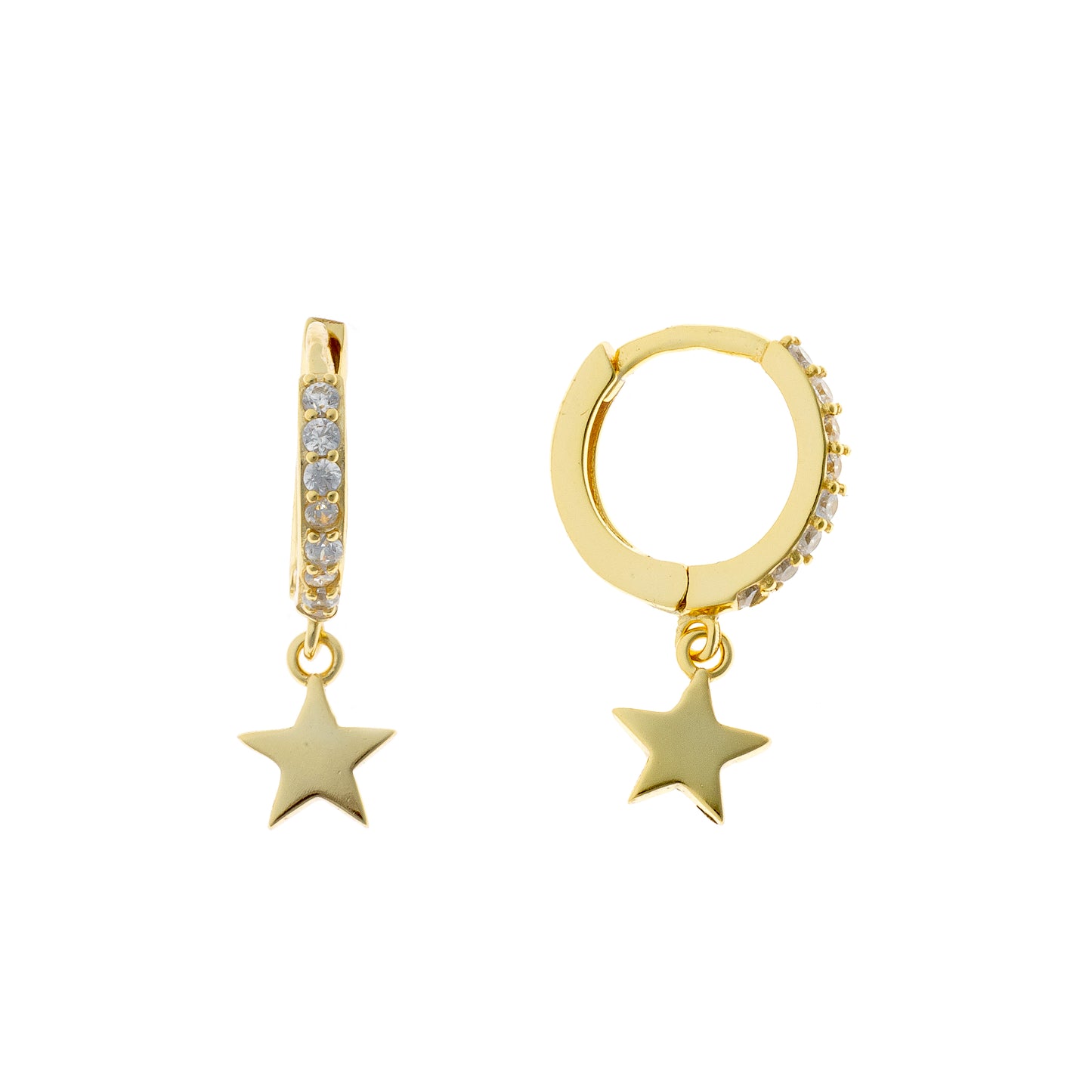 Sidabrinės rinkutės su kabančia žvaigždute