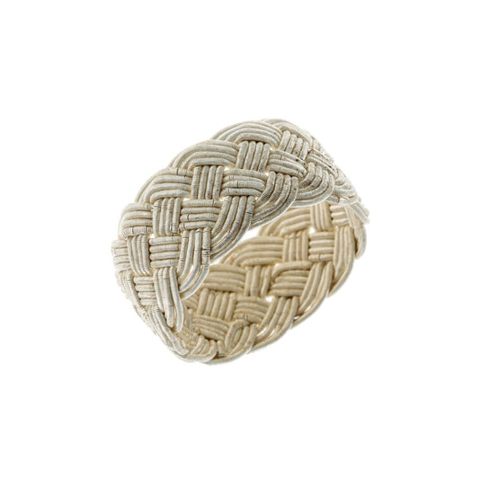 Sterling Silver 10 mm Braided Band Ring