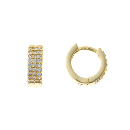 Sidabrinės rinkutės su 3 eilėmis cirkonių