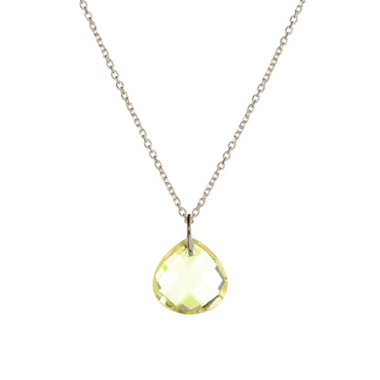 Sterling Silver Lemon Quartz Pendant Necklace