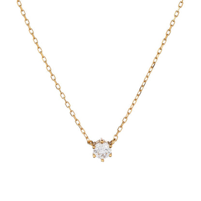 Sidabrinis pakabukas su maža cirkonio akute ir grandinėle