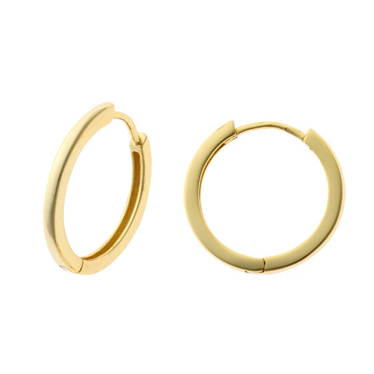 Sterling Silver Gold Plated 12 - 20 mm Hoops