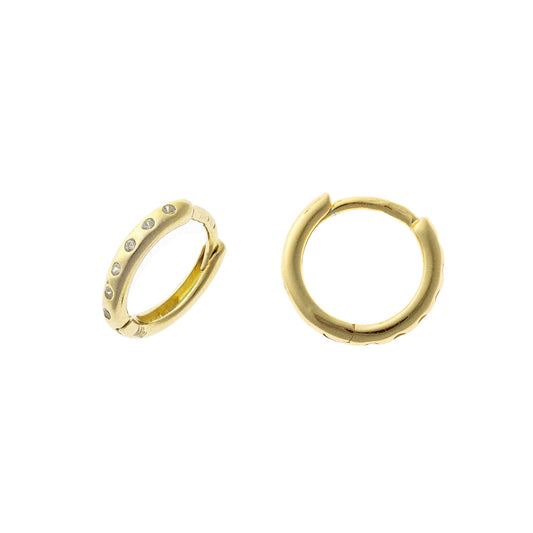 Sterling Silver CZ Hoops
