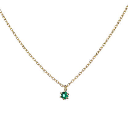 Sterling Silver Gold Plated CZ Necklace