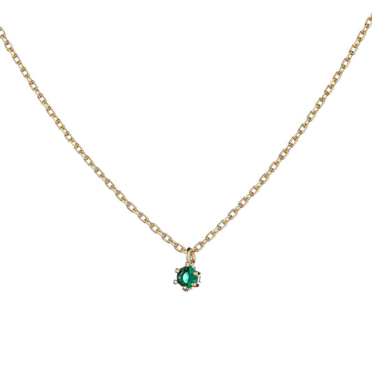 Sterling Silver Gold Plated CZ Necklace