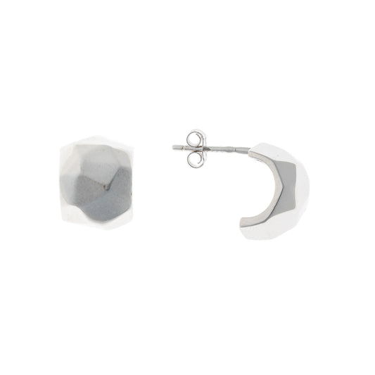 Sterling Silver Rhodium Plated Stud Earrings