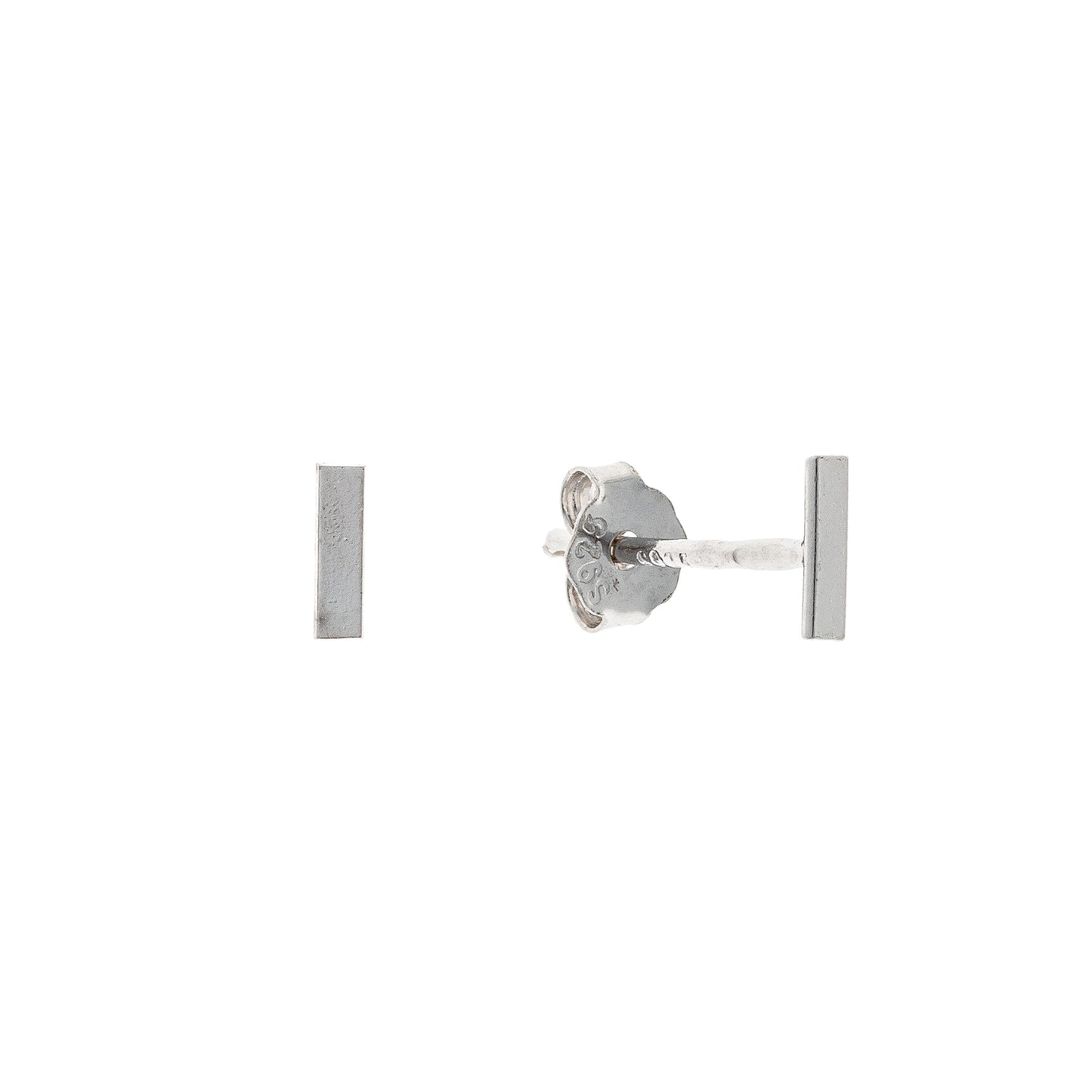 Sterling Silver Rhodium Plated Studs