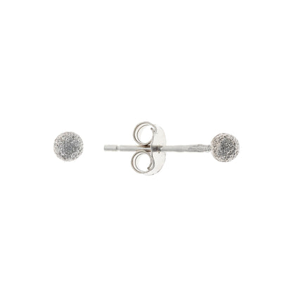 Sterling Silver Rhodium Plated Bead Studs