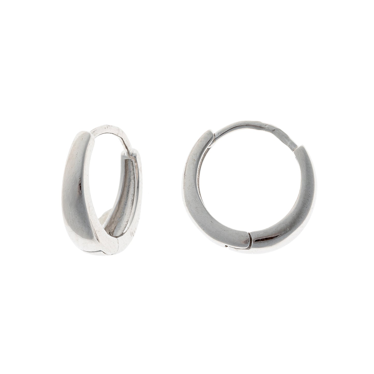 Sterling Silver Rhodium Plated Hoops