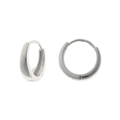Sterling Silver Rhodium Plated Hoops