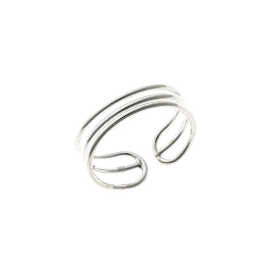 Sterling Silver Triple Stripe Ring