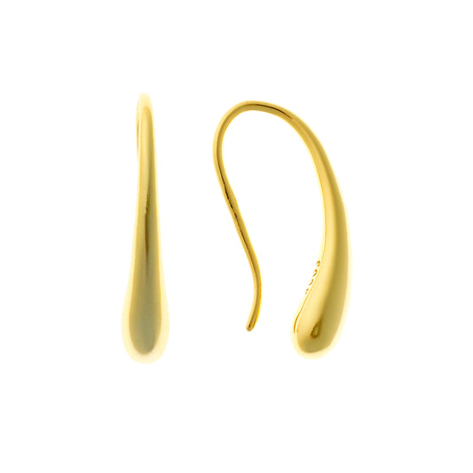 Sterling Silver Gold Plated Drop Earrings