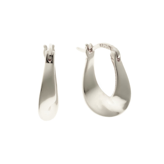 Sterling Silver Rhodium Plated English Lock Earrings