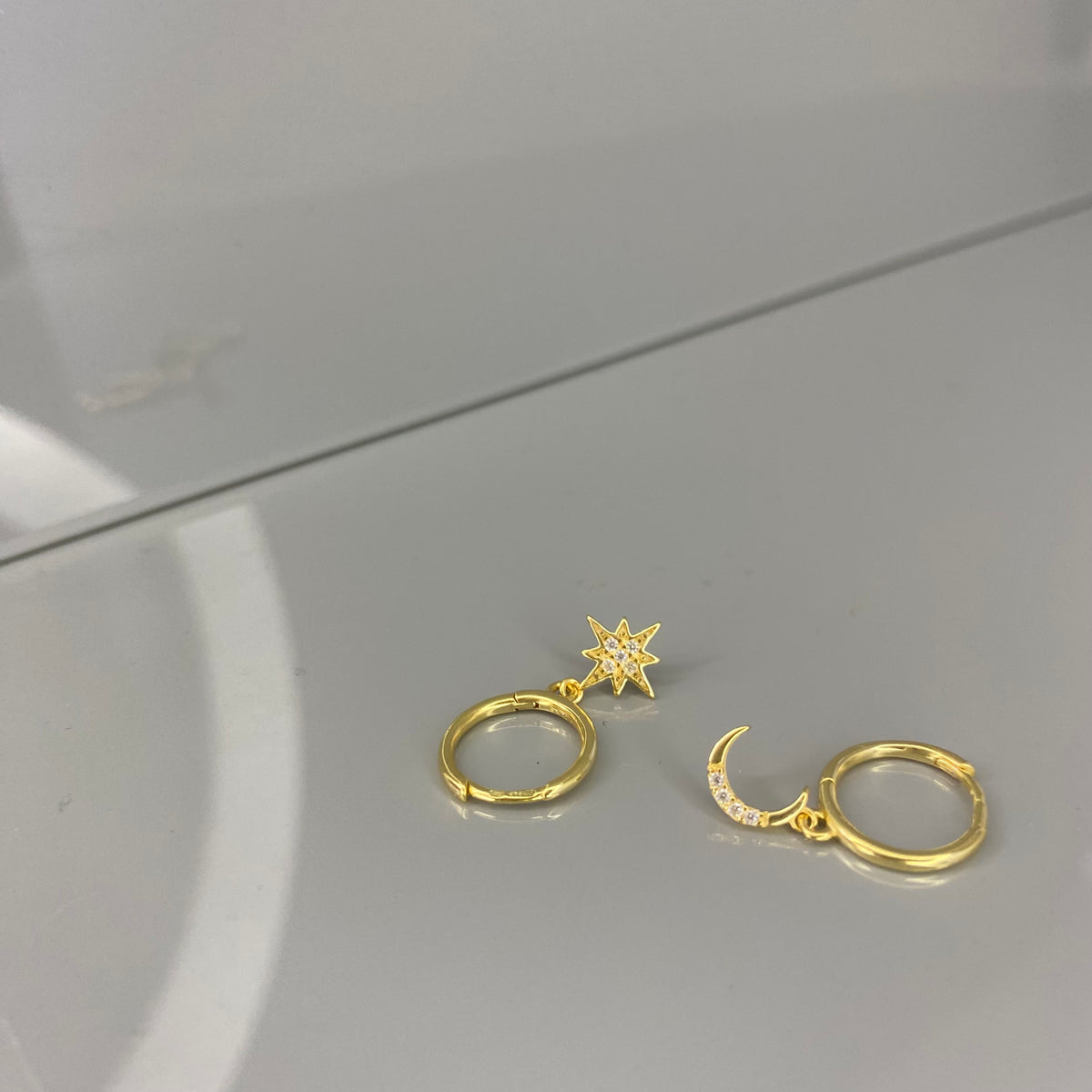 Sidabrinės rinkutės "Star & Moon"