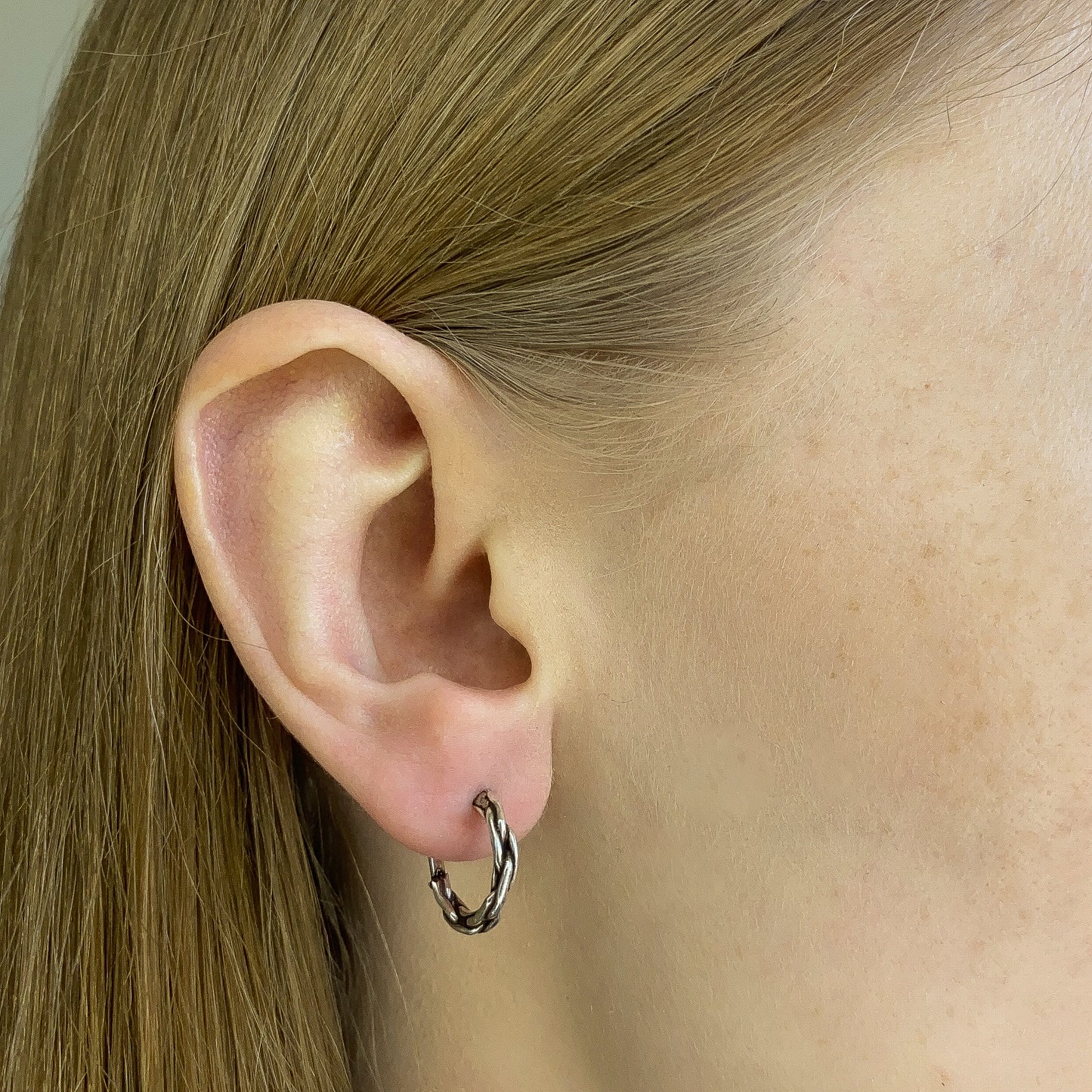 Oxidized Silver 12 - 30 mm Hoops