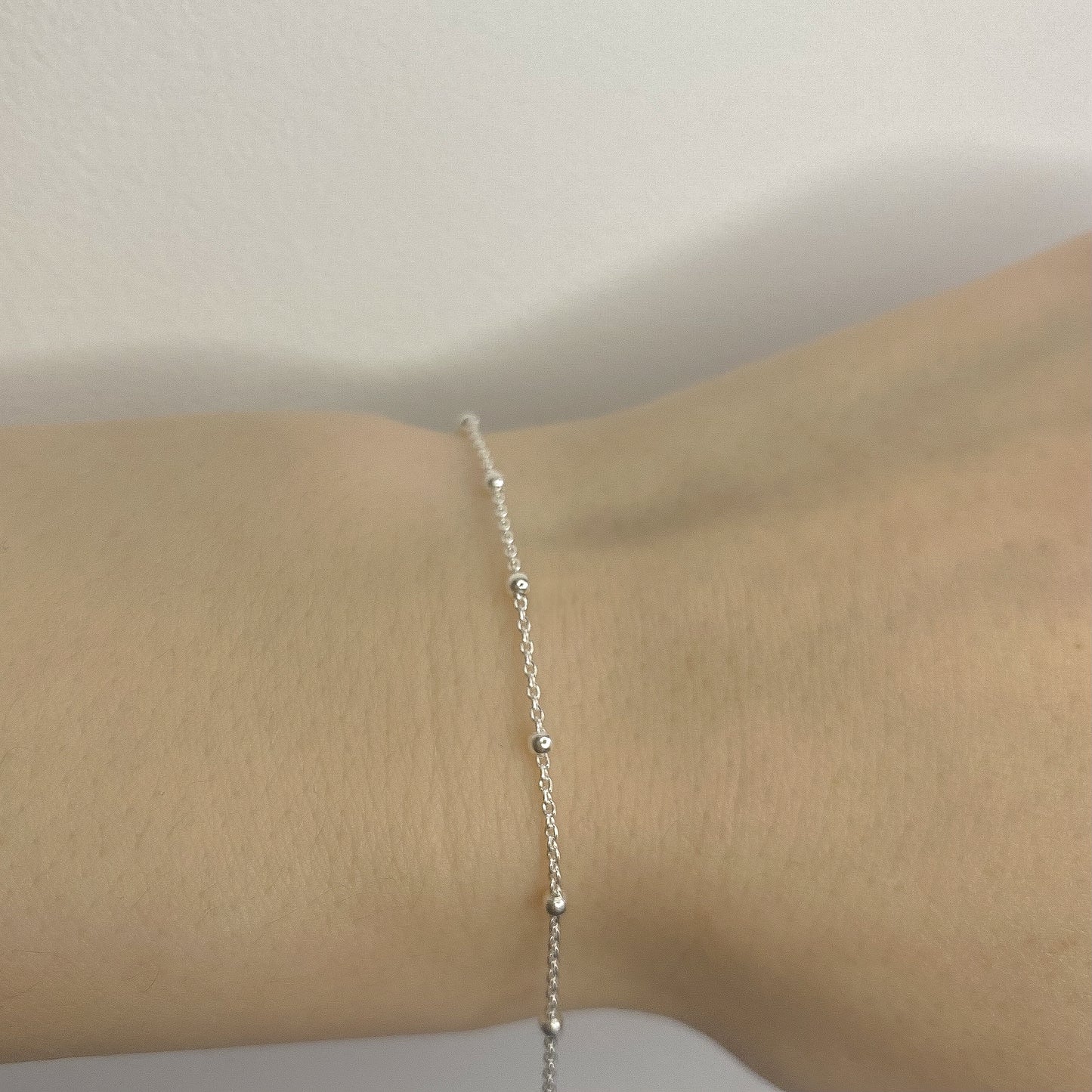 Sterling Silver Minimalist Bead Bracelet