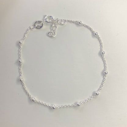 Sterling Silver Minimalist Bead Bracelet