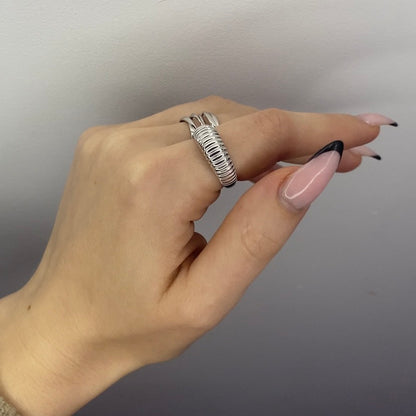 Sterling Silver Rhodium Plated Ring