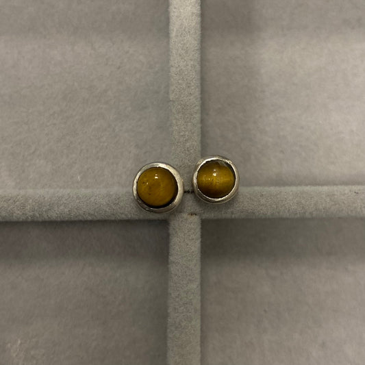 Sidabriniai vinukai su tigro akies akmeniu