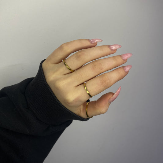 Auksuotas 2 mm žiedas