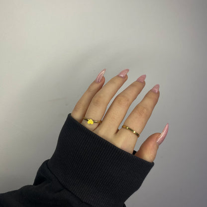 Auksuotas žiedas su širdele