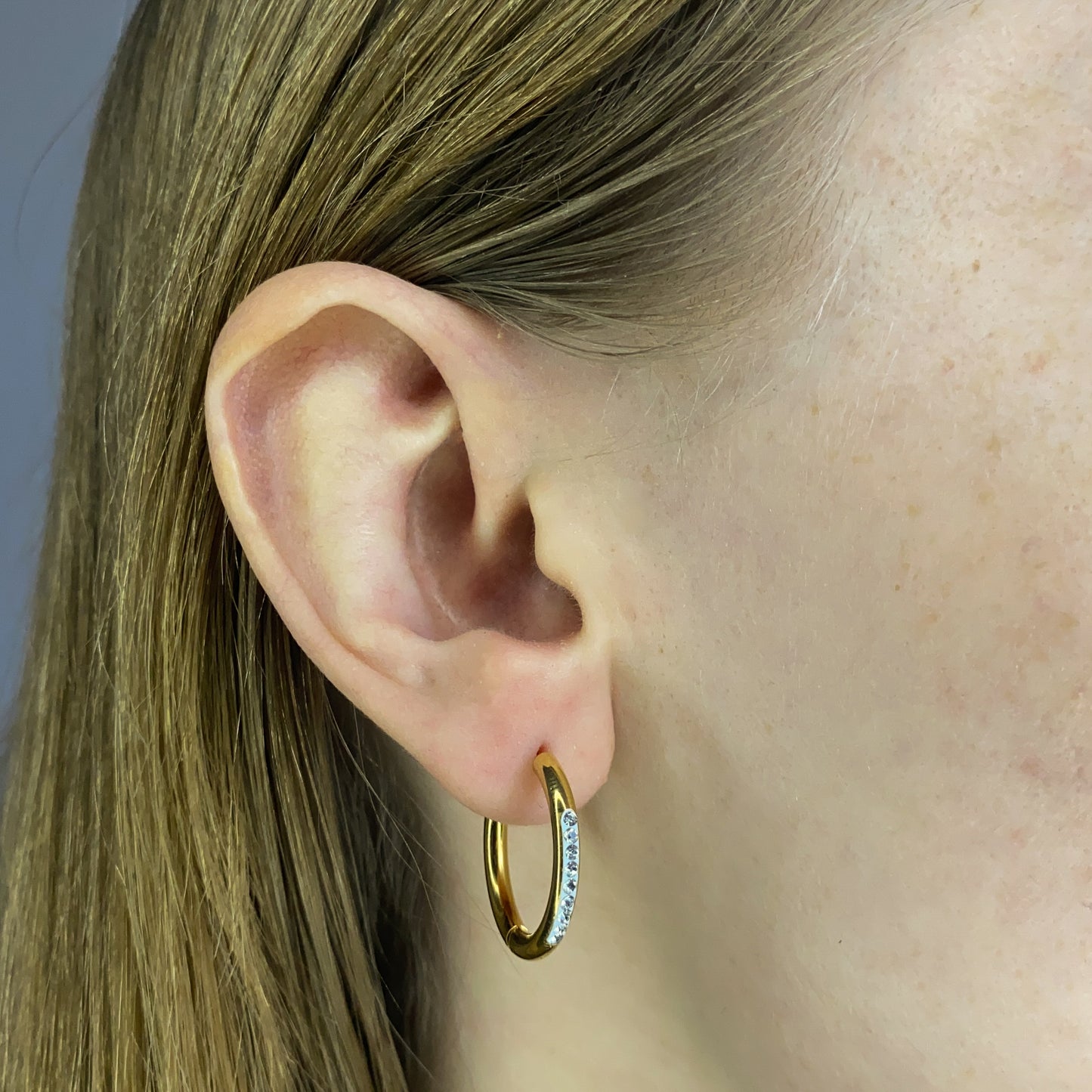 Auksuotos 1,4 - 2 cm rinkutės su cirkoniais