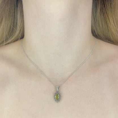 Sterling Silver Peridot Pendant Necklace