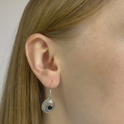 Sterling Silver Black Onyx Drop Earrings