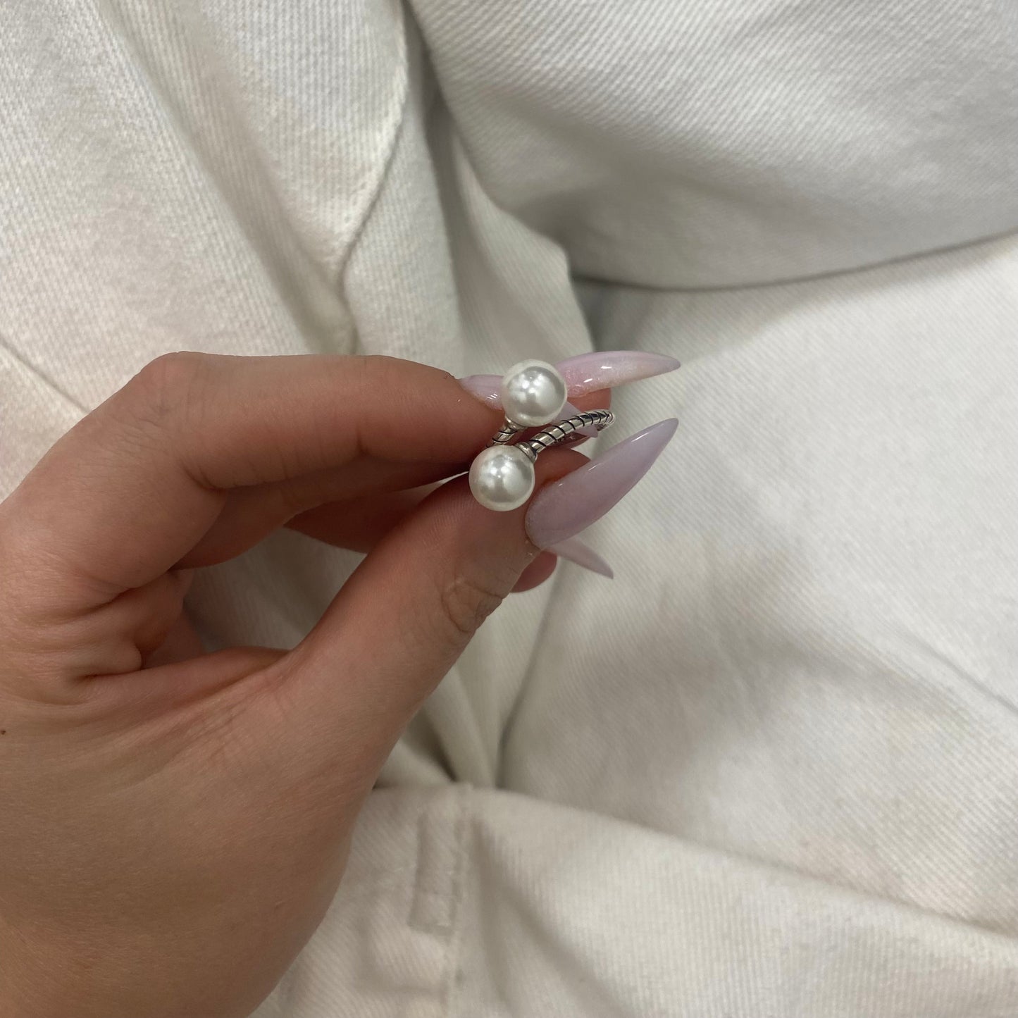 Sterling Silver Pearl Ring