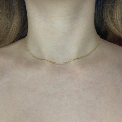 40-50 cm sidabrinė auksuota grandinėlė "BOX"