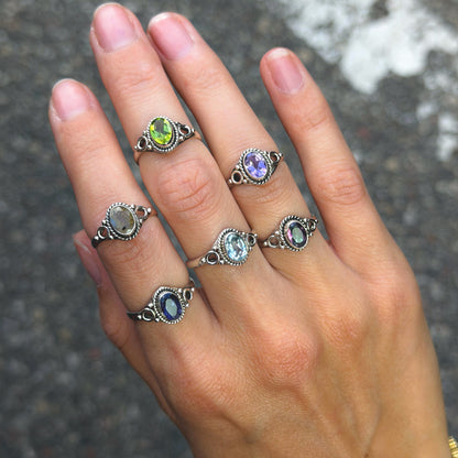 Sterling Silver Peridot Ring