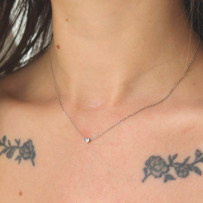 Sidabrinė širdutė su grandinėle