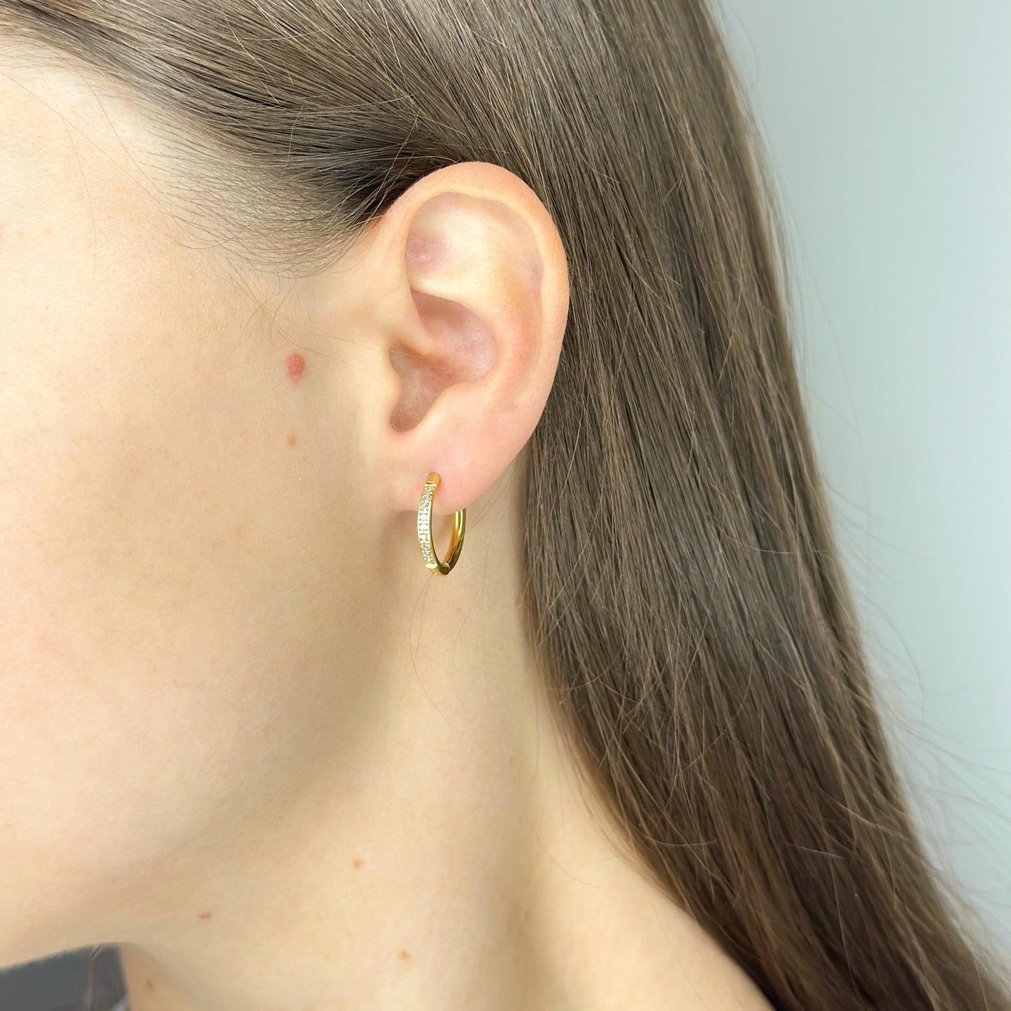 1,1 - 1,5 cm auksuotos rinkutės su cirkoniais